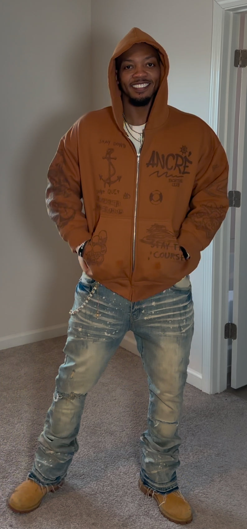 "The Compass is Your Guide" Brown