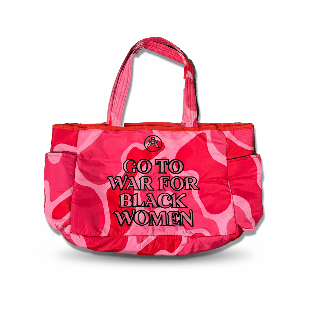 "WAR TOTE BAG" Strawberry JAM Camo