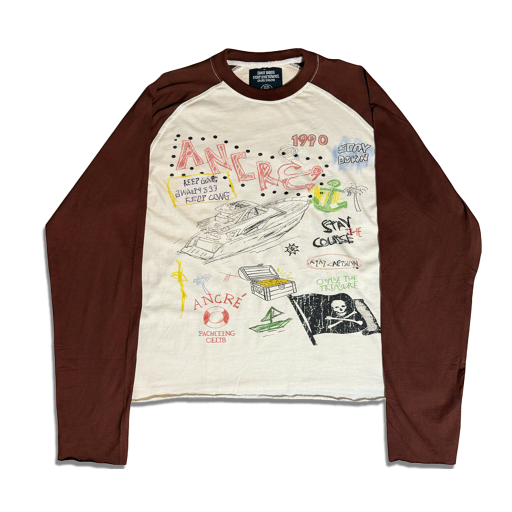 "Yacht Sketch" Vintage Long sleeve