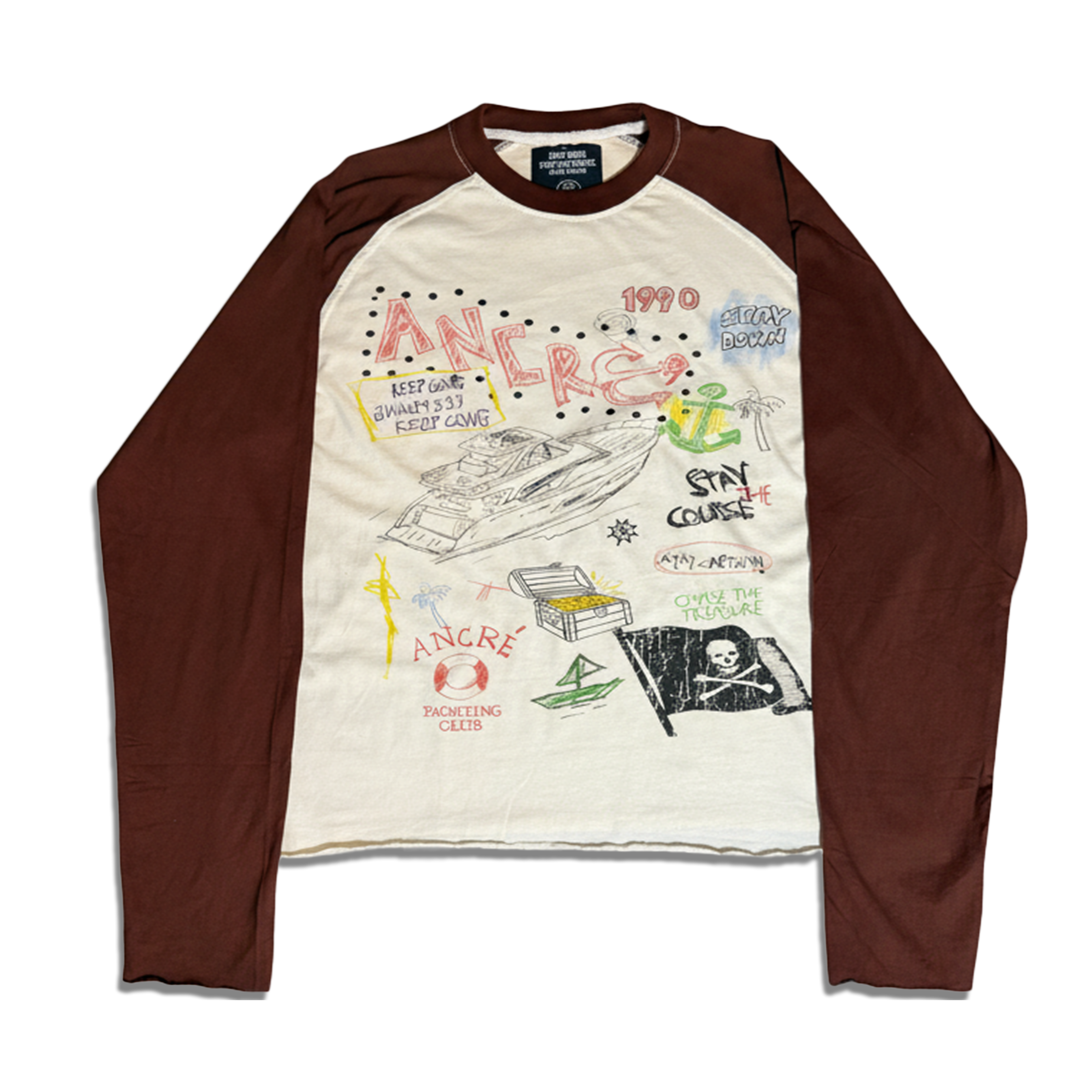 "Yacht Sketch" Vintage Long sleeve
